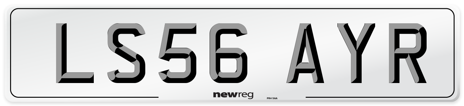 LS56 AYR Number Plate from New Reg